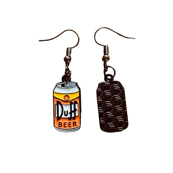 Duff Beer The Simpsons Earrings - Picture 2 of 3